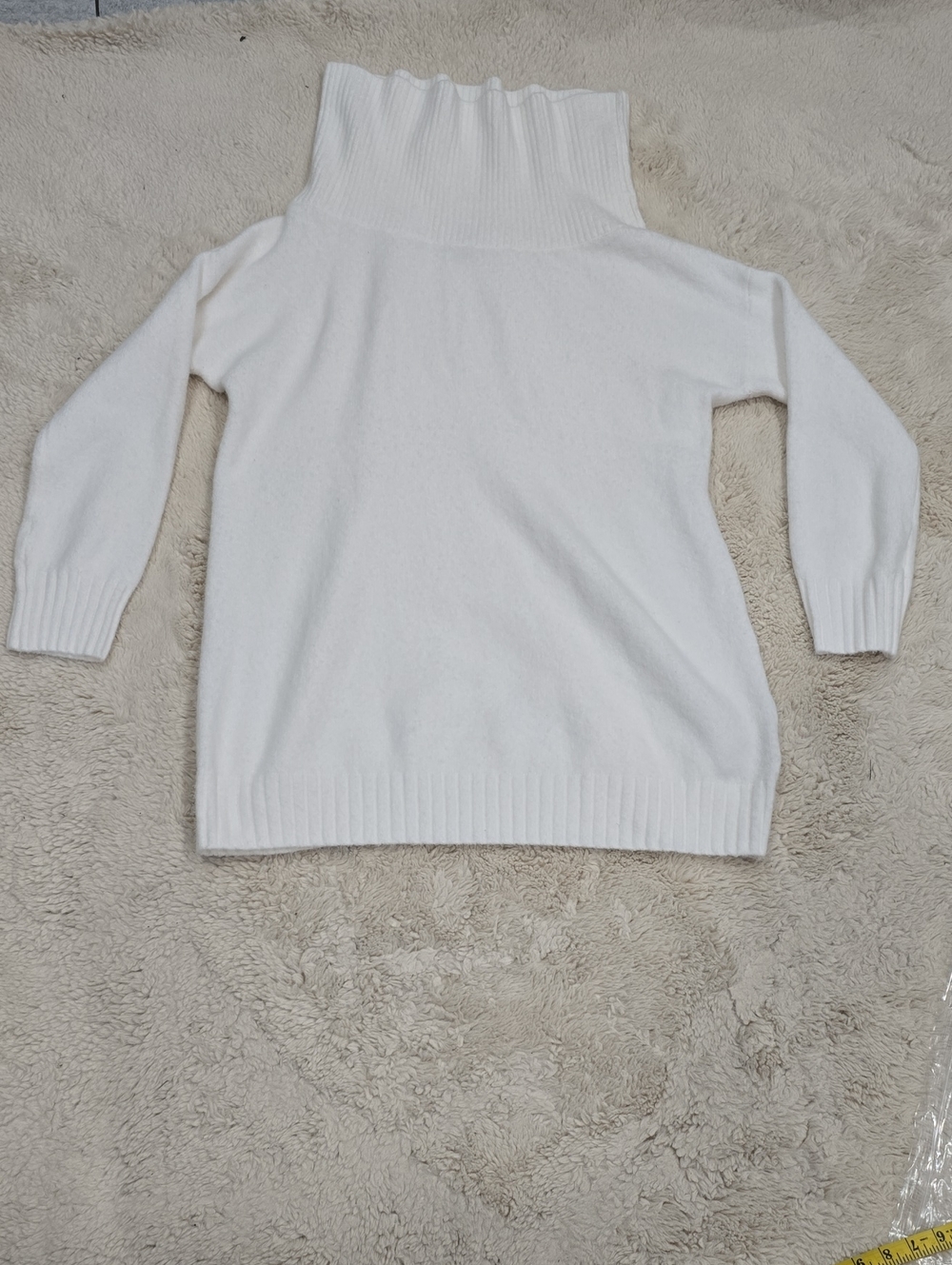 BDG Cream Ribbed Turtleneck Sweater